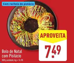 ALDI Bolo de Natal com Pistácio promoção