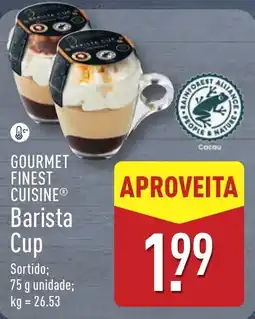 ALDI GOURMET FINEST CUISINE Barista Cup promoção