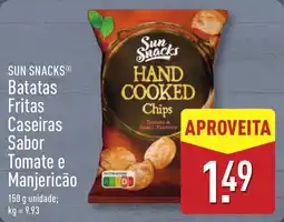 ALDI SUN SNACKS Batatas Fritas Caseiras Sabor Tomate e Manjericão promoção