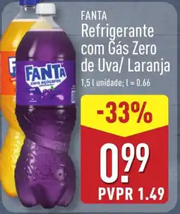 ALDI FANTA Refrigerante com Gás Zero de Uva/Laranja promoção