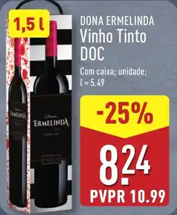 ALDI DONA ERMELINDA Vinho Tinto DOC promoção