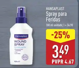 ALDI HANSAPLAST Spray para Feridas promoção