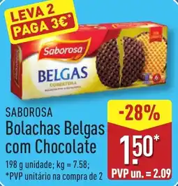 ALDI SABOROSA Bolachas Belgas com Chocolate promoção