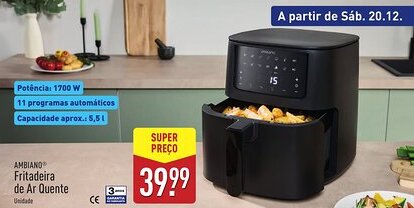 ALDI AMBIANO Fritadeira de Ar Quente promoção