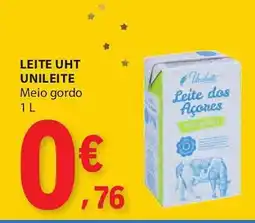 E.Leclerc Leite uht unileite meio gordo promoção