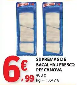 E.Leclerc Supremas de bacalhau fresco pescanova promoção