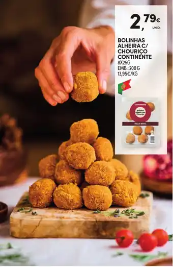 Bolinhas alheira c/ chouriço continente