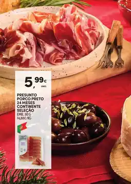 Continente Presunto porco preto 24 meses continente seleção promoção