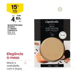 Continente Bloco foie gras de pato c/ trufas capdevila promoção