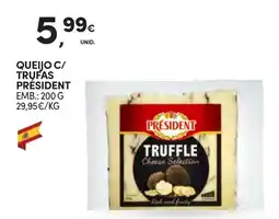 Continente Queijo c/ trufas président promoção