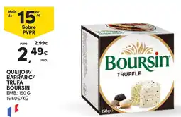 Continente Queijo p/ barrar c/ trufa boursin promoção