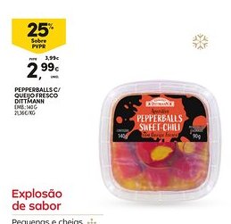 Continente Pepperballs c/ queijo fresco dittmann promoção