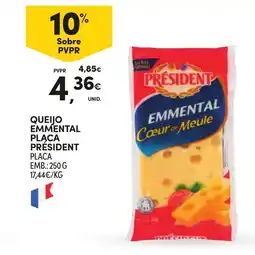 Continente Queijo emmental placa président promoção
