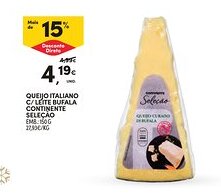 Continente Queijo italiano c/ leite bufala continente seleção promoção