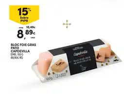 Continente Bloc foie gras pato capdevilla promoção