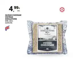 Continente Queijo cheddar vintage singletons promoção