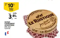 Continente Queijo camembert le rustique promoção