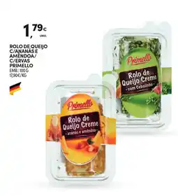 Continente Rolo de queijo c/ananás e amëndoa/ c/ervas primello promoção