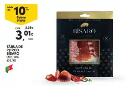 Continente Tábua de porco bi̇saro promoção
