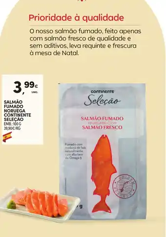 Continente Salmão fumado noruega continente seleção promoção