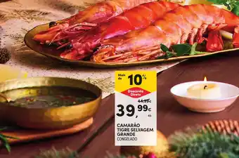 Continente Camarão tigre selvagem grande congelado promoção