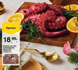 Continente Polvo 3 a 4 kg continente seleçao congelado promoção