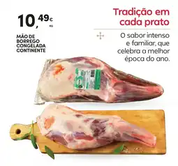 Continente Mão de borrego congelada continente promoção