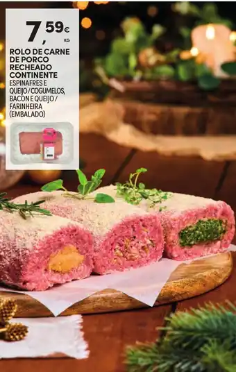 Continente Rolo de carne de porco recheado continente promoção
