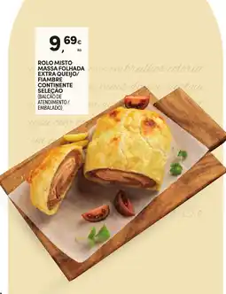 Continente Rolo misto massa folhada extra queijo/ fiambre continente seleção promoção