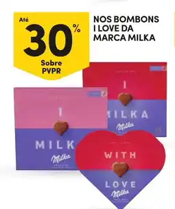 Continente Nos bombons i love da marca milka promoção