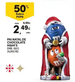 Continente Pai natal de chocolate m&m's promoção