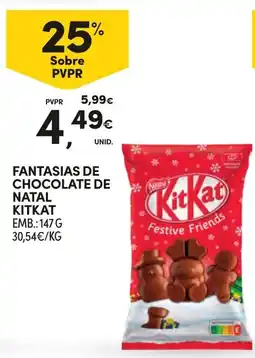 Continente Fantasias de chocolate de natal kitkat promoção
