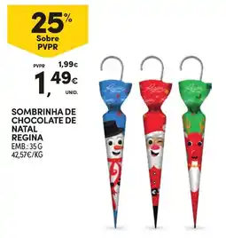 Continente Sombrinha de chocolate de natal regina promoção