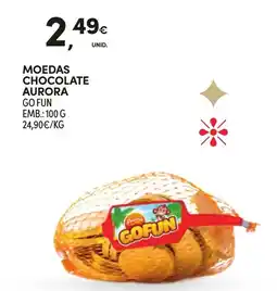Continente Moedas chocolate aurora promoção