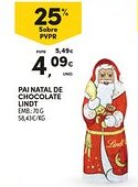 Continente Pai natal de chocolate lindt promoção