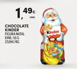 Continente Chocolate kinder figura natal promoção
