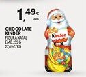 Continente Chocolate kinder figura natal promoção
