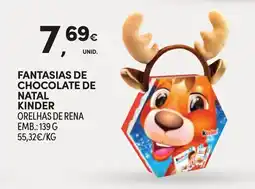 Continente Fantasias de chocolate de natal kinder promoção