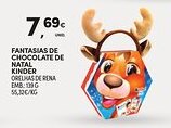 Continente Fantasias de chocolate de natal kinder promoção