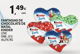 Continente Fantasias de chocolate de natal kinder promoção