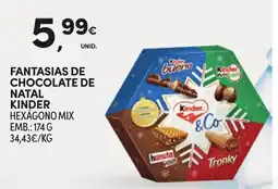 Continente Fantasias de chocolate de natal kinder promoção