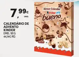 Continente Calendário de advento kinder promoção
