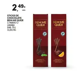 Continente Sticks de chocolate bem me quer promoção