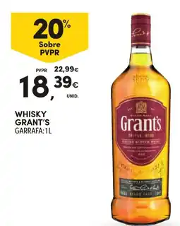 Continente Whisky grant's promoção