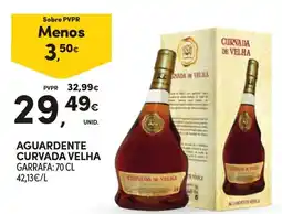 Continente Aguardente curvada velha promoção