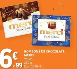 E.Leclerc Bombons de chocolate merci promoção
