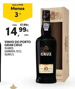 Continente Vinho do porto gran cruz 10 anos promoção