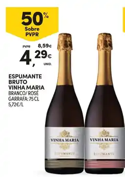 Continente Espumante bruto vinha maria promoção