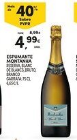 Continente Espumante montanha reserva, blanc promoção