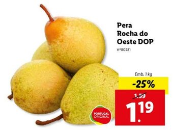 Lidl Pera Rocha do Oeste DOP 1kg promoção